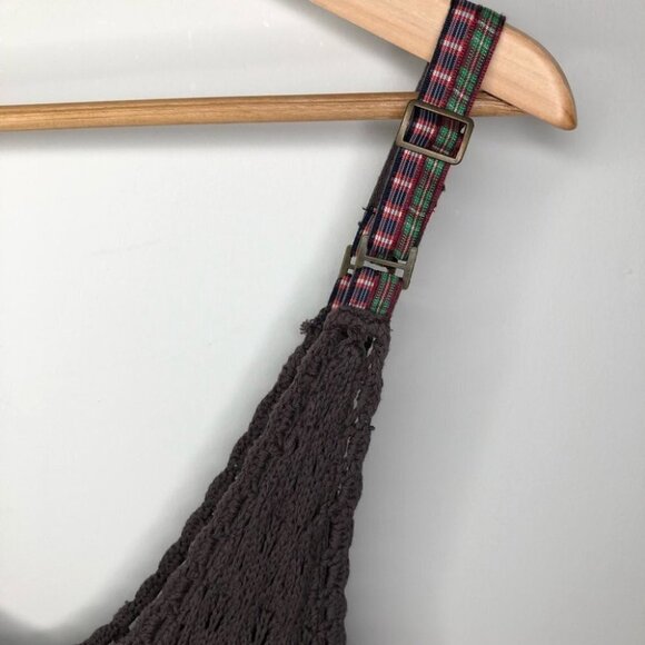 FREE People Brown Crochet & Beige Knit Dress Size Small - Picture 3 of 8